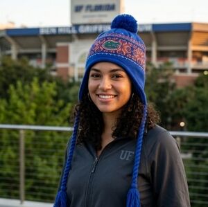 Florida Gators Blue & Orange Knit Pom Pom Knit Hat